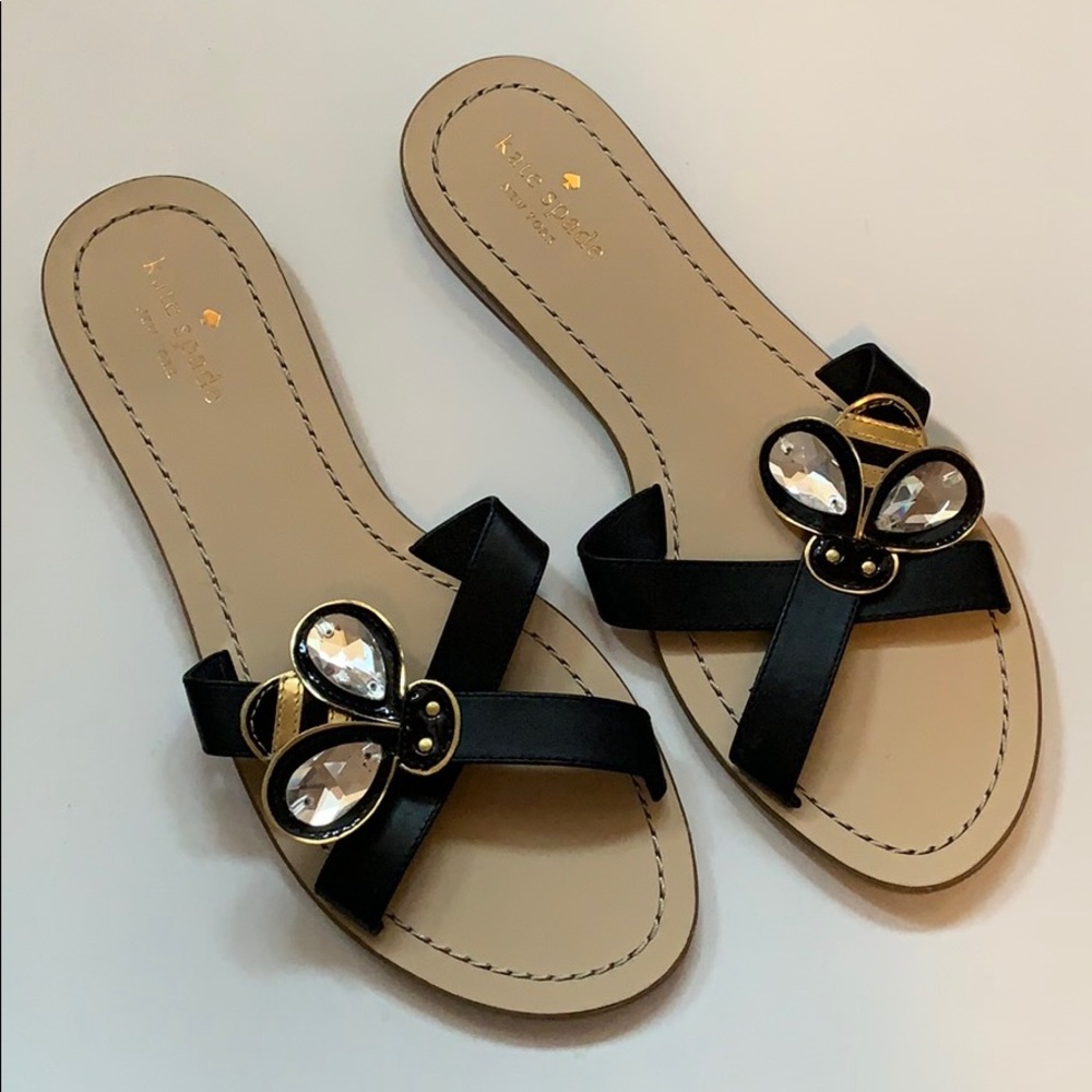 kate spade bee sandals 🐝